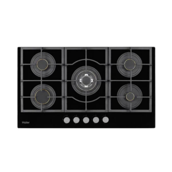 Haier 5 burner Hob HCC-529DGG (5 Burner Tempered Glass Hob )